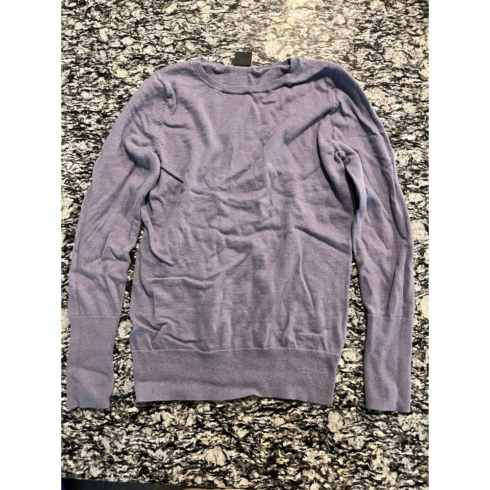 Worthington Lavender Purple Crew Neck Long Sleeve Knit Sweater Womens Small